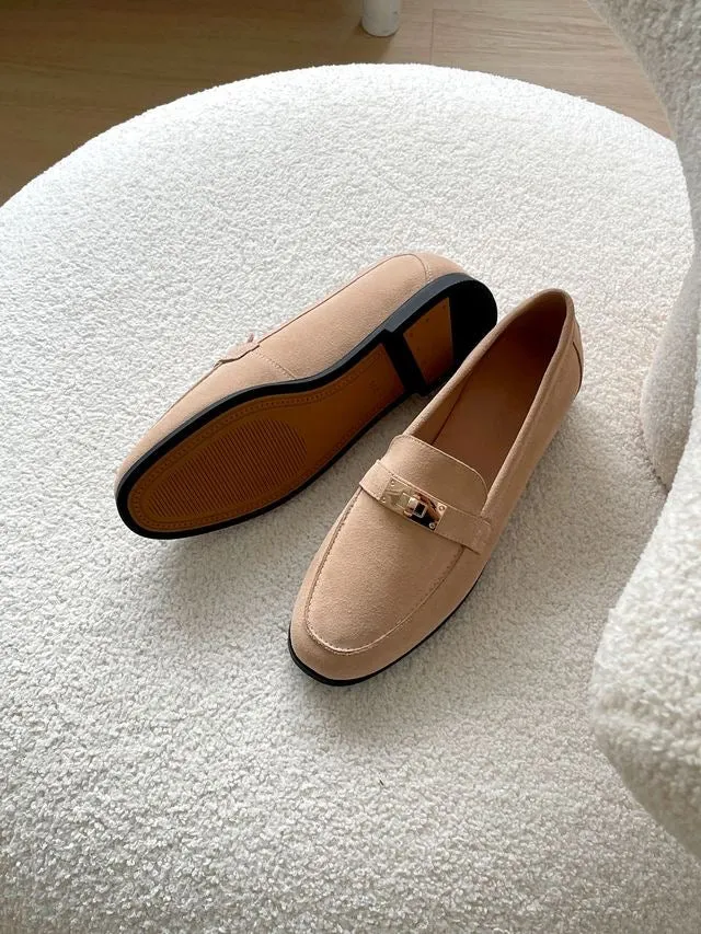 [ Pre-order ] Sheepskin Suede Loafers