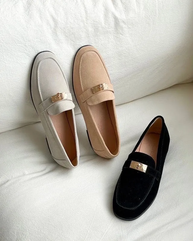 [ Pre-order ] Sheepskin Suede Loafers