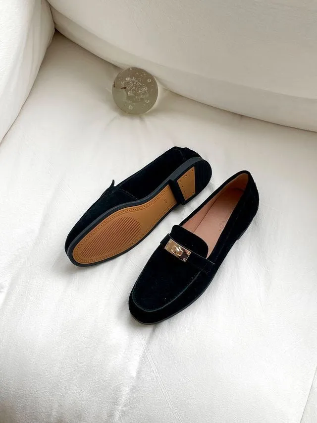 [ Pre-order ] Sheepskin Suede Loafers