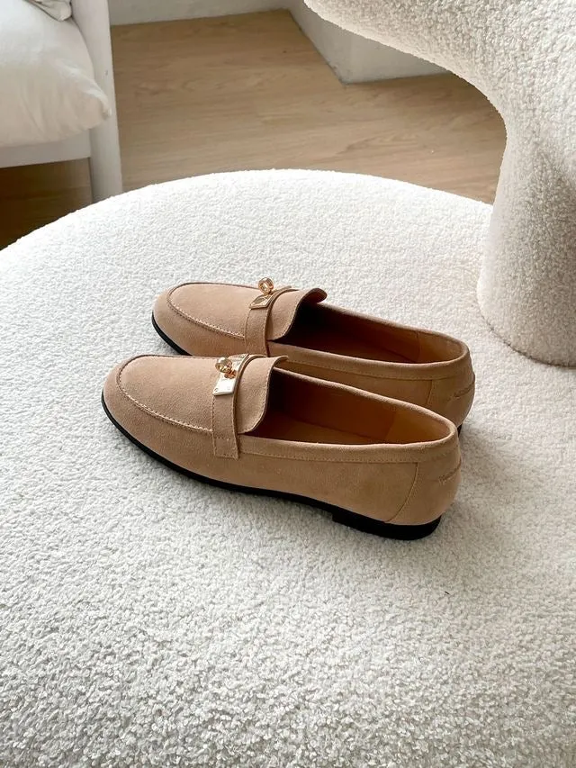 [ Pre-order ] Sheepskin Suede Loafers