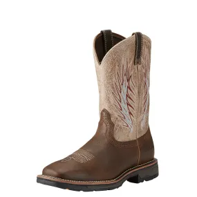 Ariat Mens Workhog Mesteno II Work Boot Rustic Brown