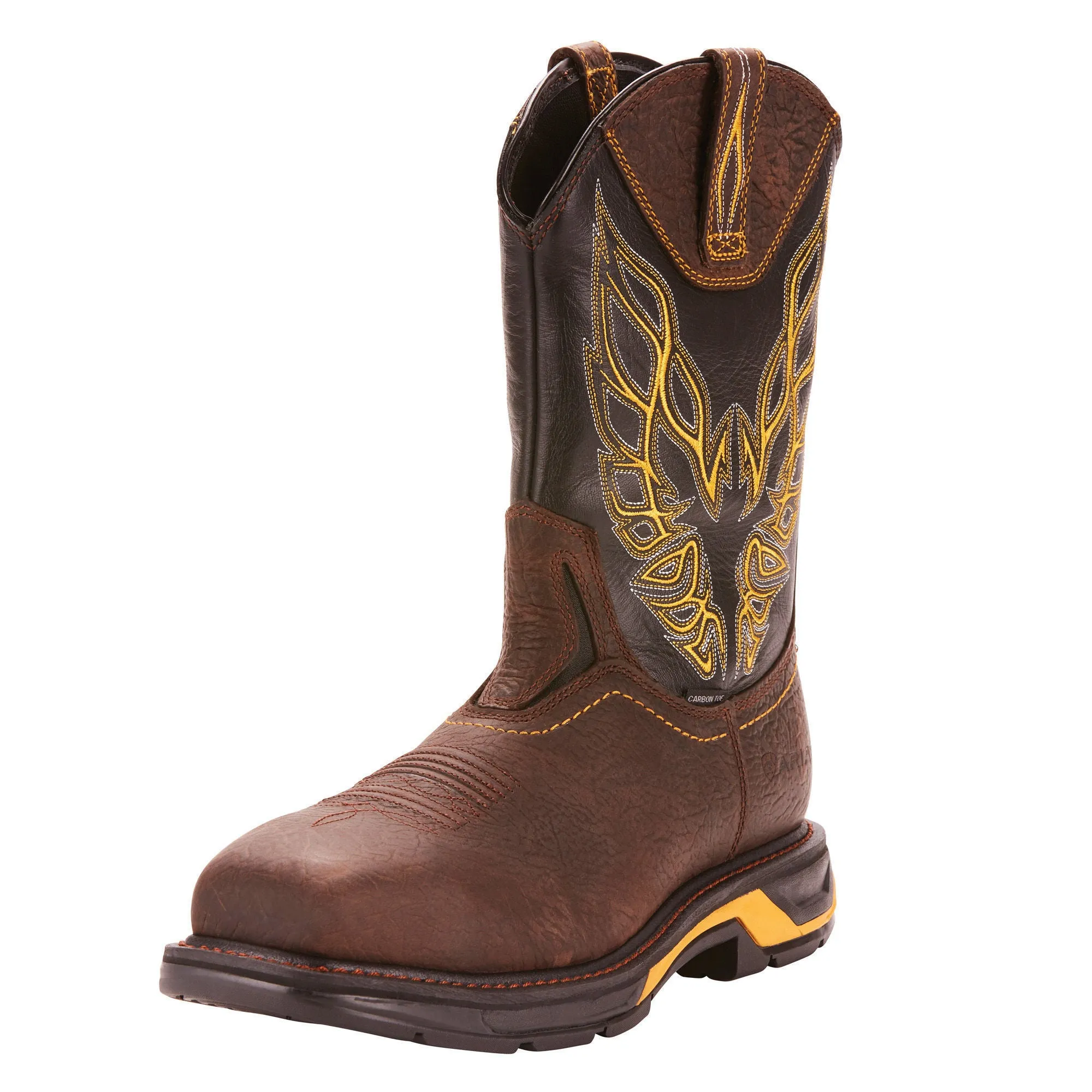 Ariat Mens Workhog Xt Firebird Carbon Toe Work Boot Bruin Brown