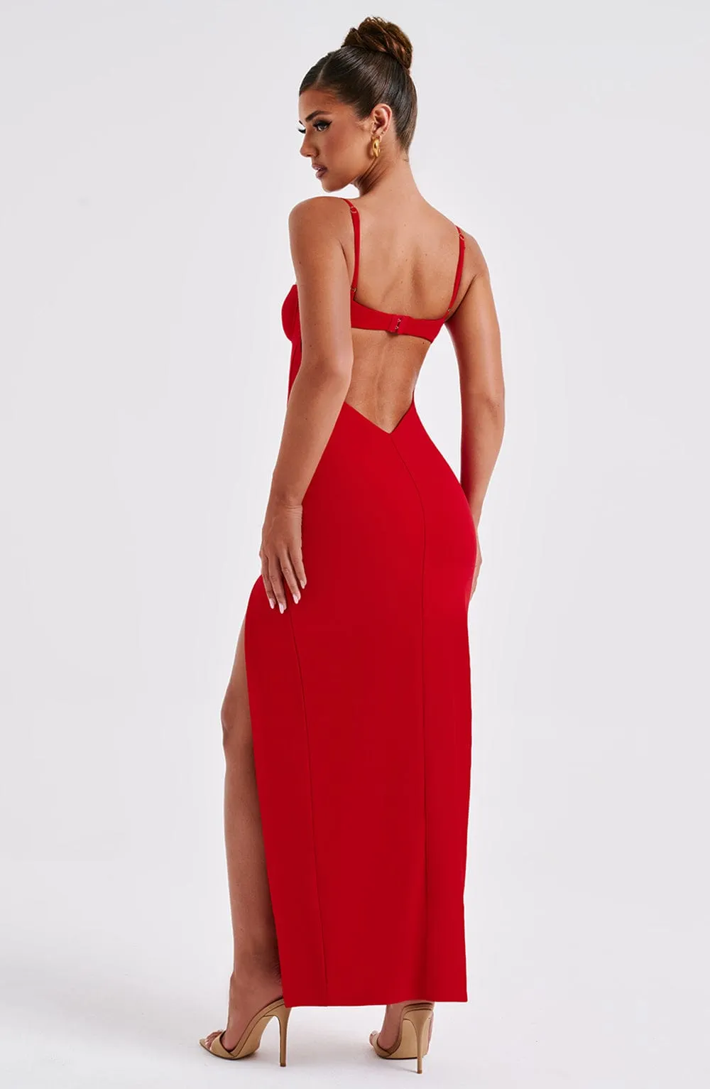 Asteria Maxi Graceful Dress - Red