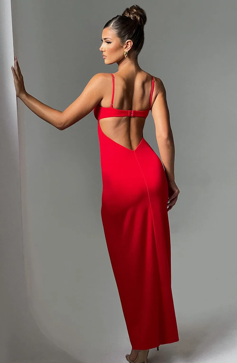 Asteria Maxi Graceful Dress - Red