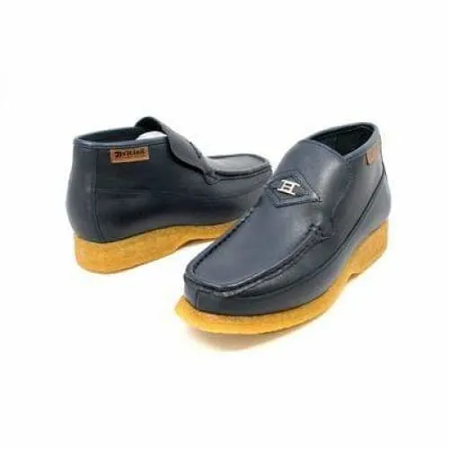 British Walkers BWB Men's Navy Blue Leather Slip On