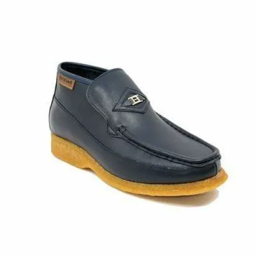 British Walkers BWB Men's Navy Blue Leather Slip On