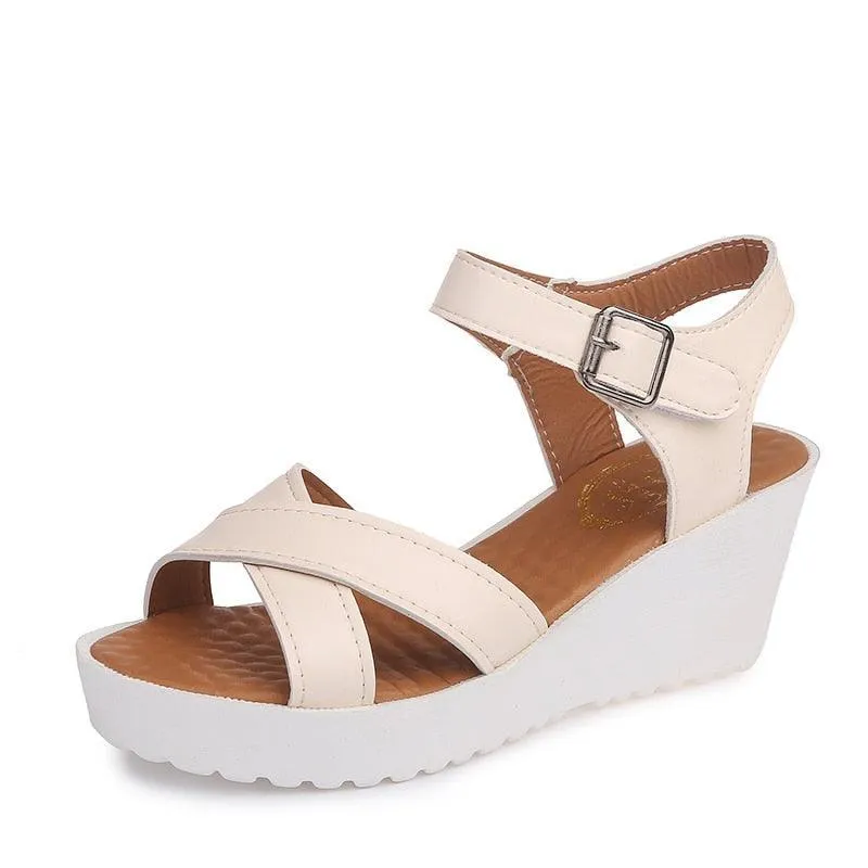 Casual Straps Wedge Sandals