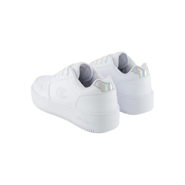 Champion scarpa sneakers con zeppa da ragazza Rebound Platform Metal S32752 WW001 bianco