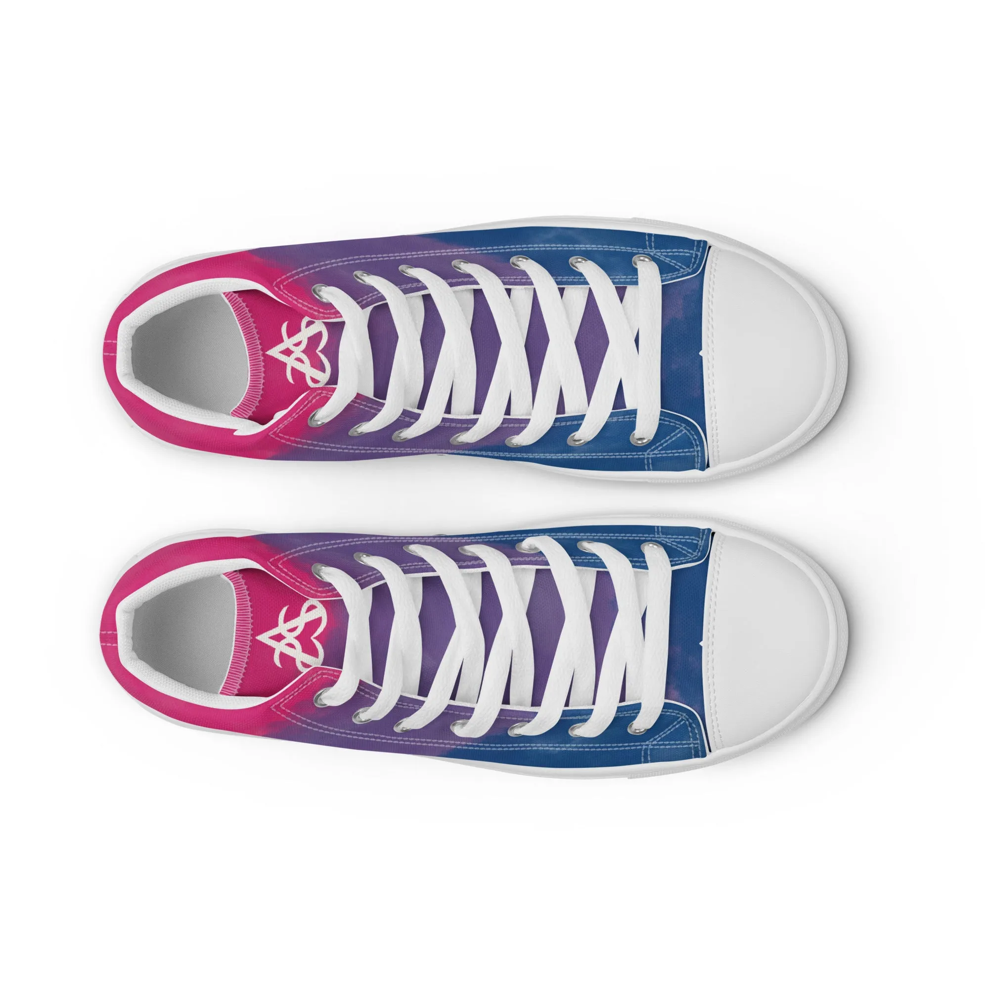 Cloudy Bisexual High Top Canvas Shoes (Fem Sizing)