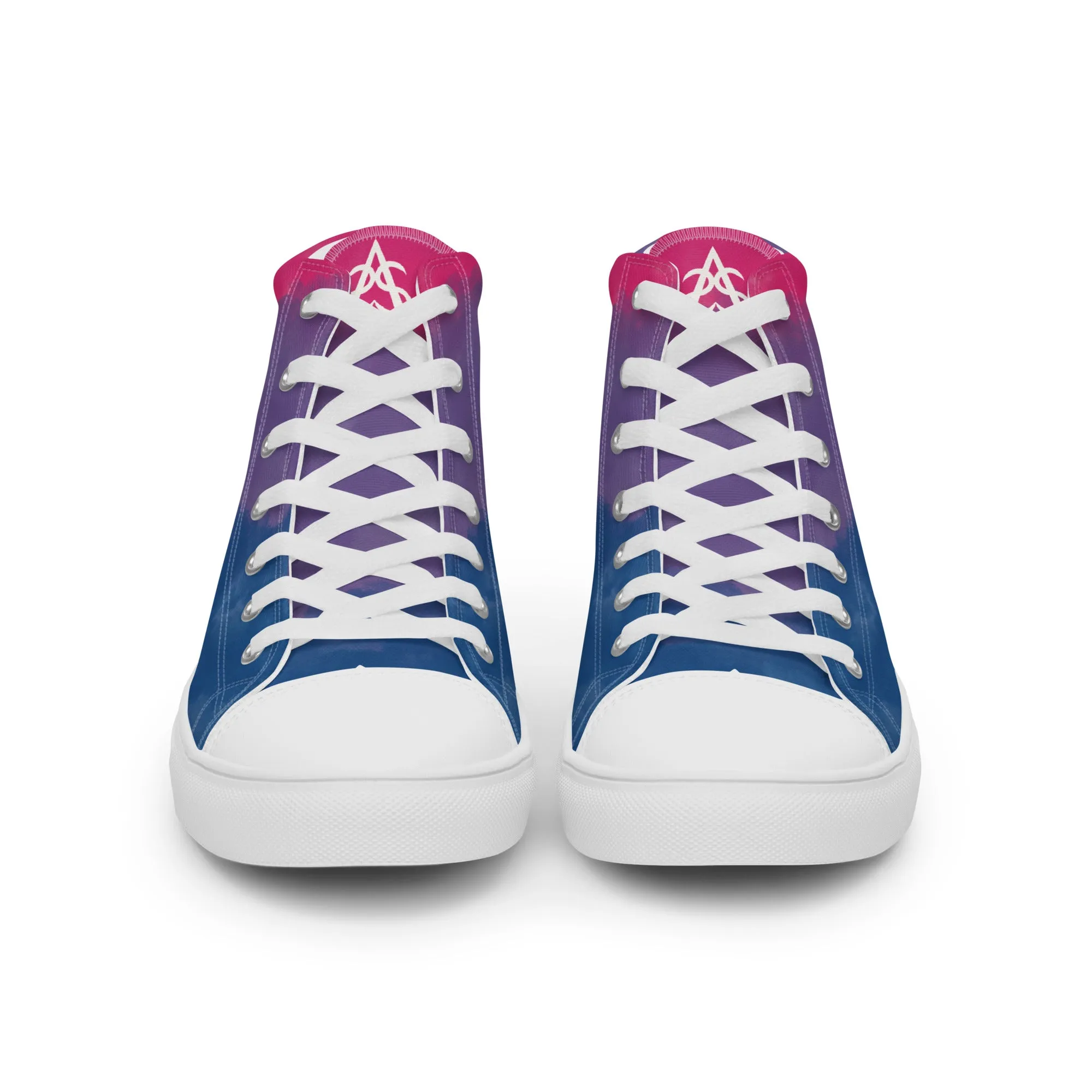 Cloudy Bisexual High Top Canvas Shoes (Fem Sizing)