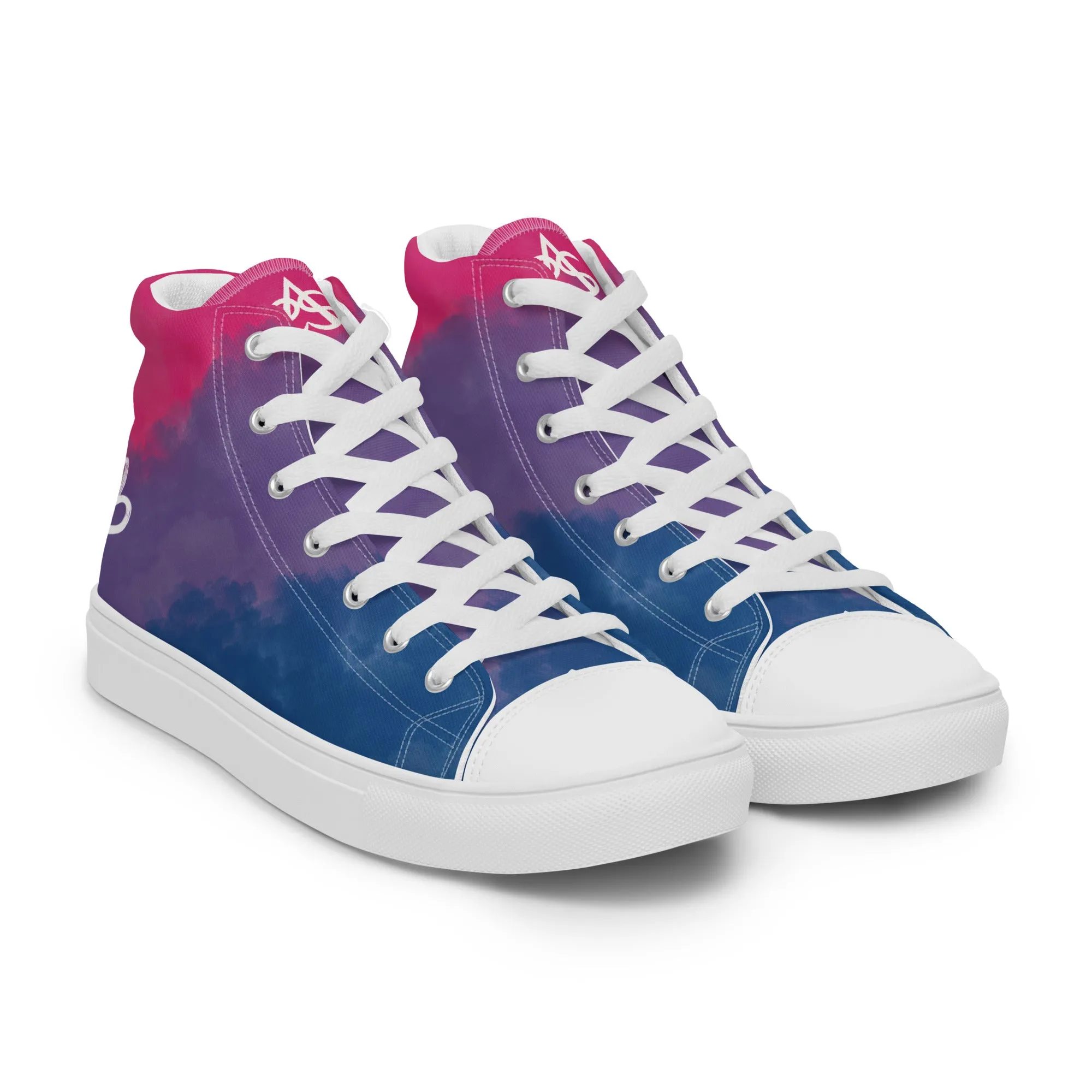 Cloudy Bisexual High Top Canvas Shoes (Fem Sizing)