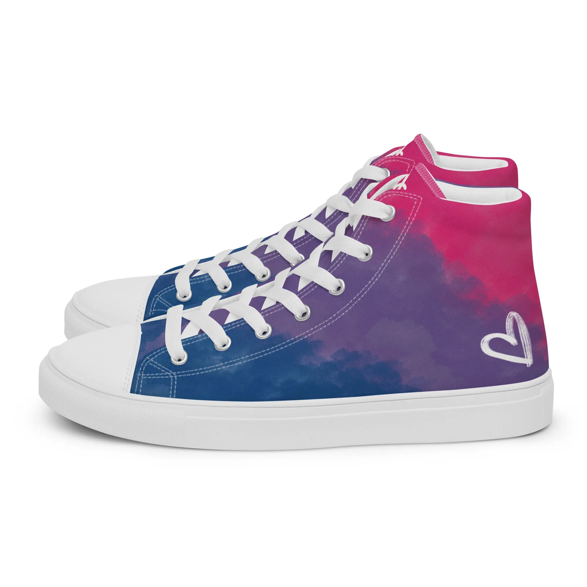 Cloudy Bisexual High Top Canvas Shoes (Masc Sizing)