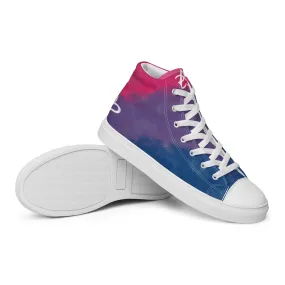 Cloudy Bisexual High Top Canvas Shoes (Masc Sizing)