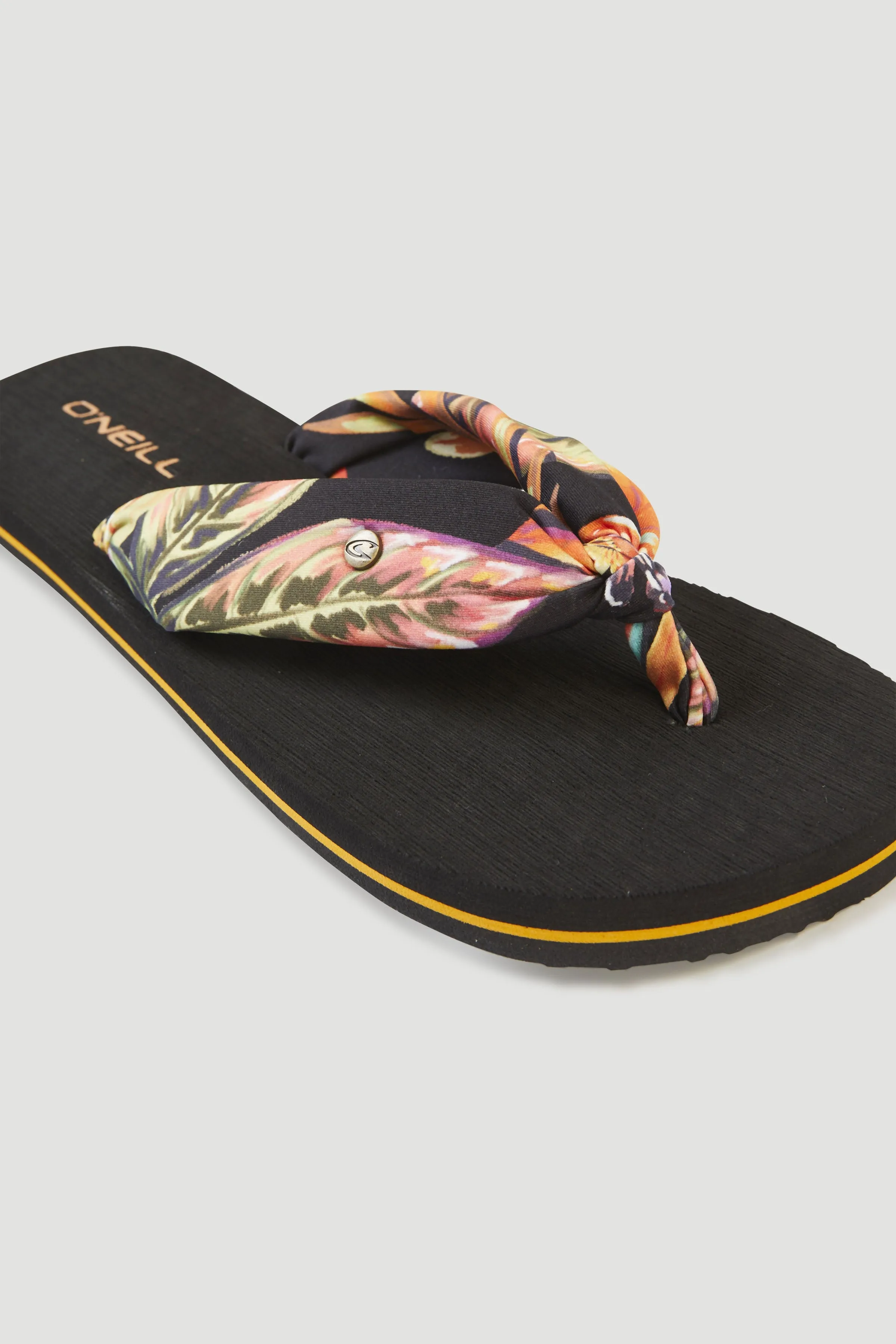 Ditsy Sun Bloom™ Sandals | Black Tropical Flower