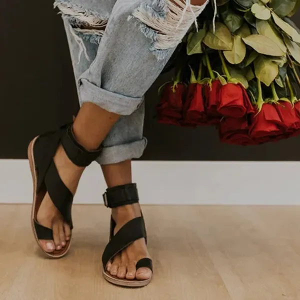 Flip-flops Flat Heel Buckle Strap Sandals