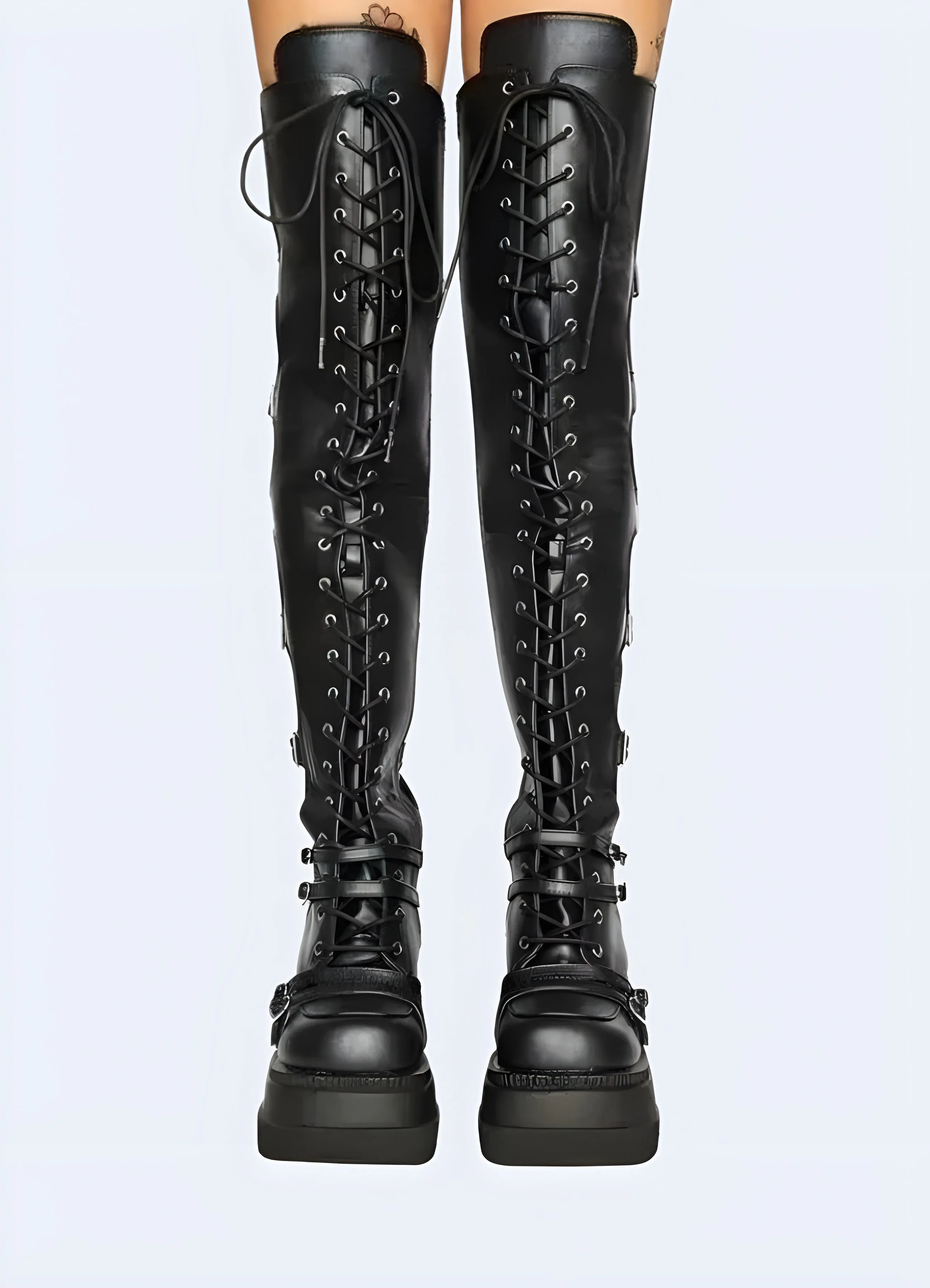 Goth Knee High Platform Boots