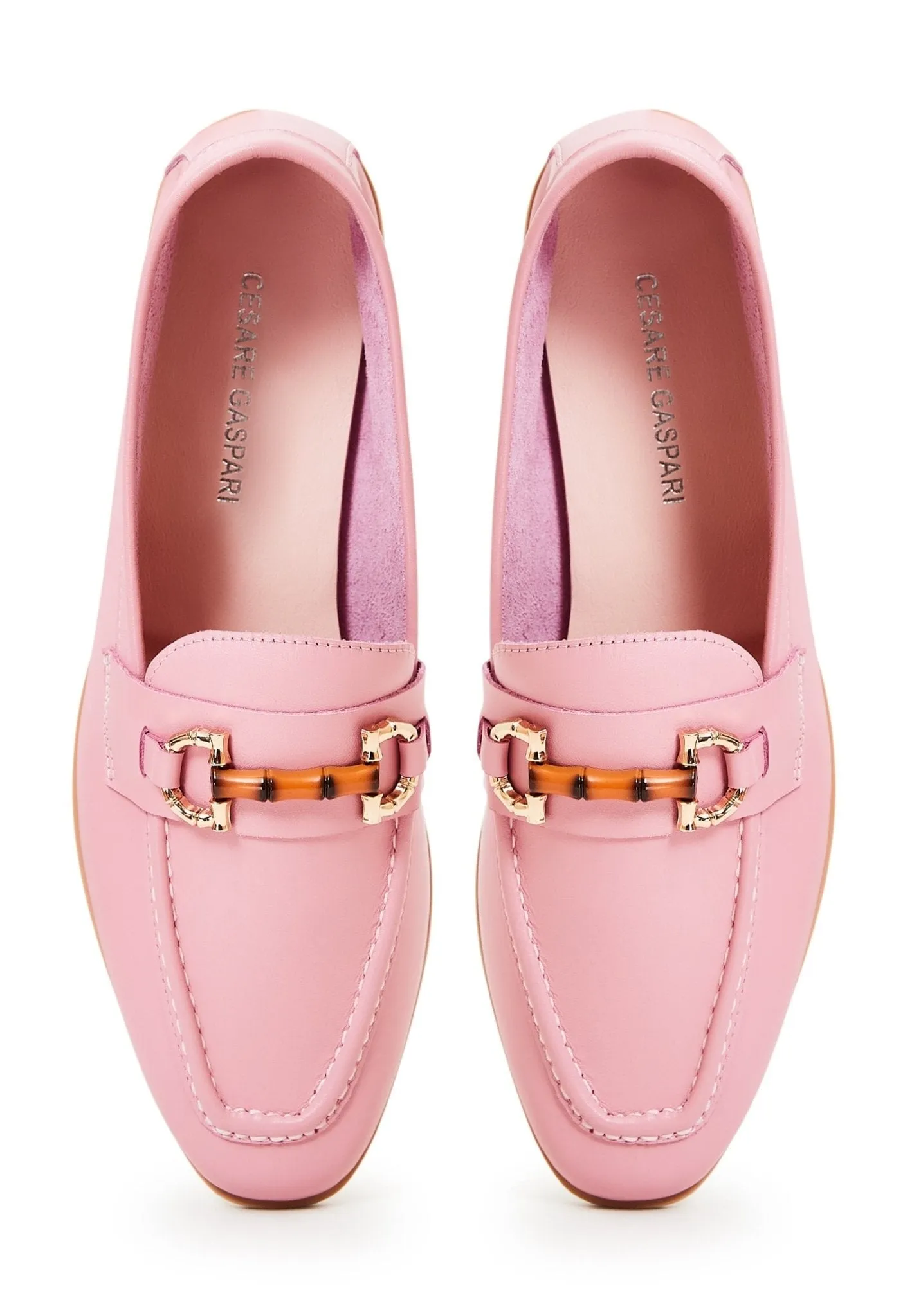 High Quality Leather Loafers - Pink