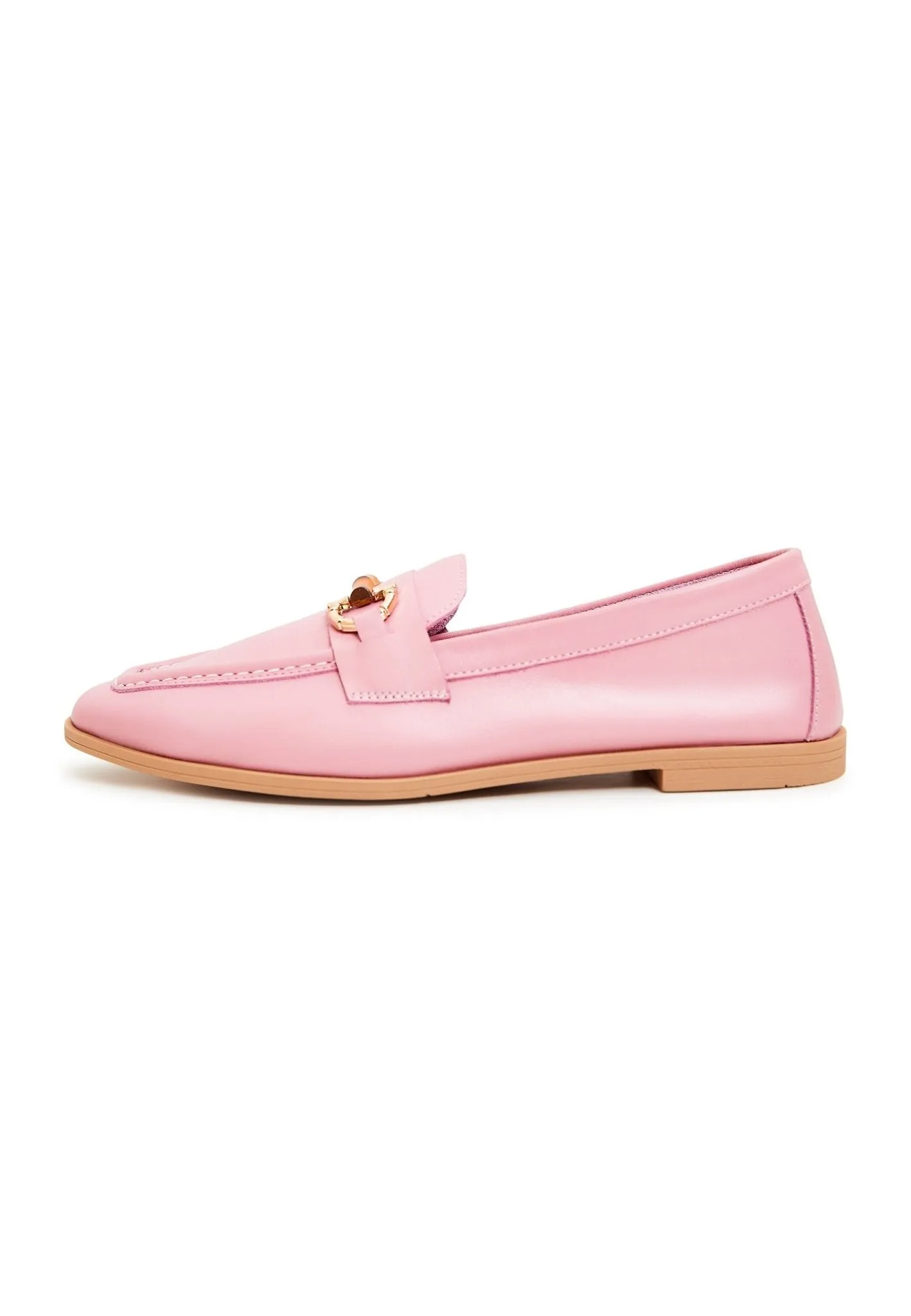 High Quality Leather Loafers - Pink