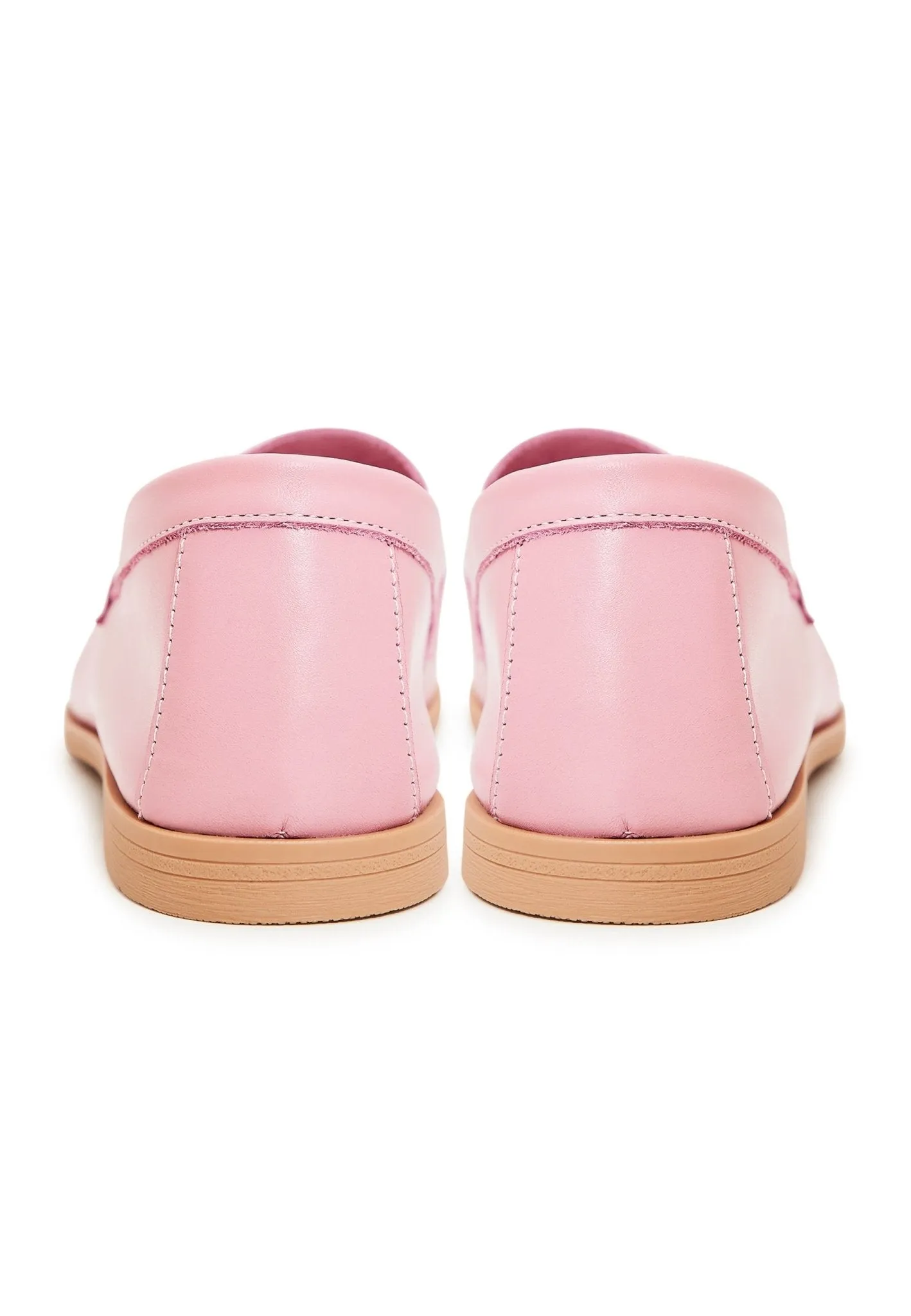 High Quality Leather Loafers - Pink