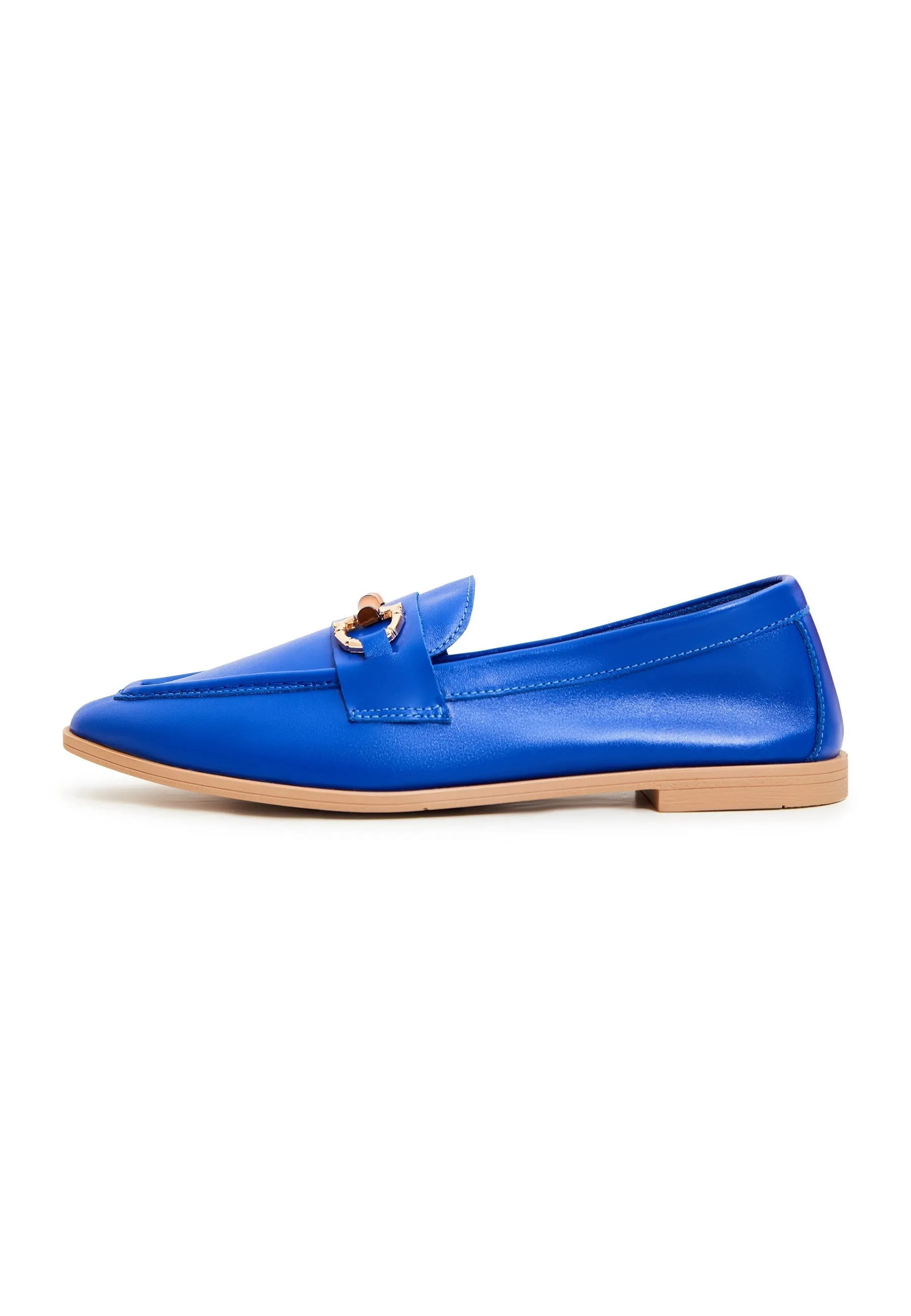 Hight Quality Leather Loafers - Blue