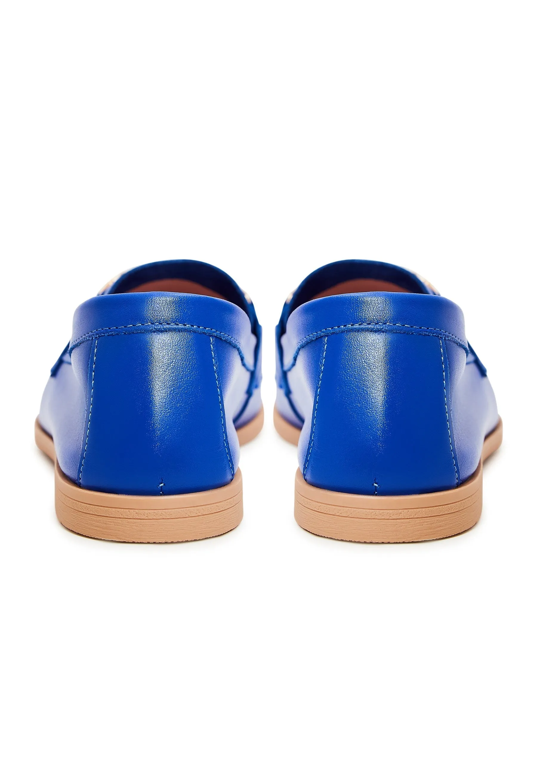 Hight Quality Leather Loafers - Blue