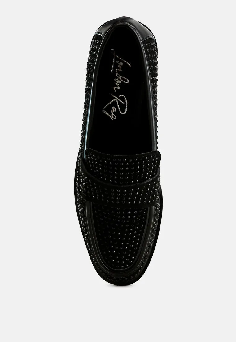 Hobbs Rhinestones Embellished Loafers