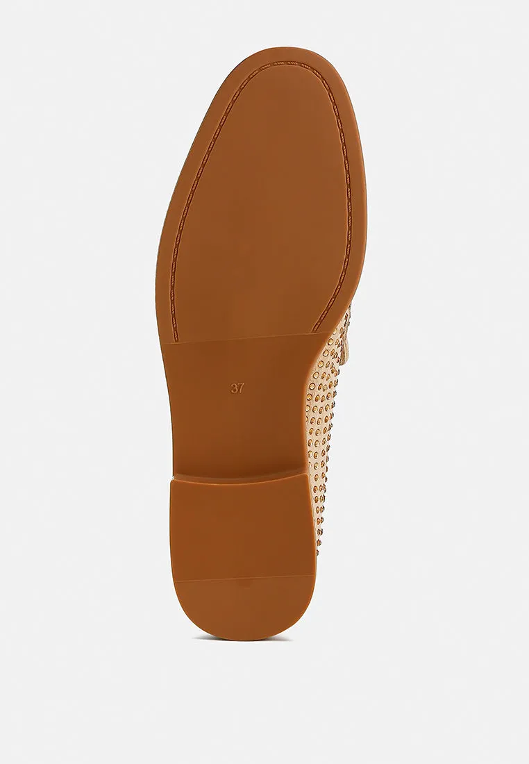 Hobbs Rhinestones Embellished Loafers