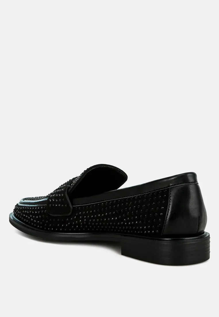 Hobbs Rhinestones Embellished Loafers