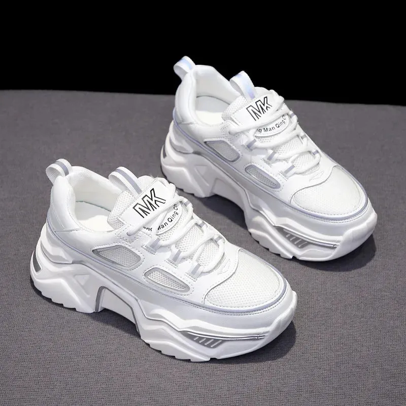 Joskaa 2024 New White High Platform Sneakers