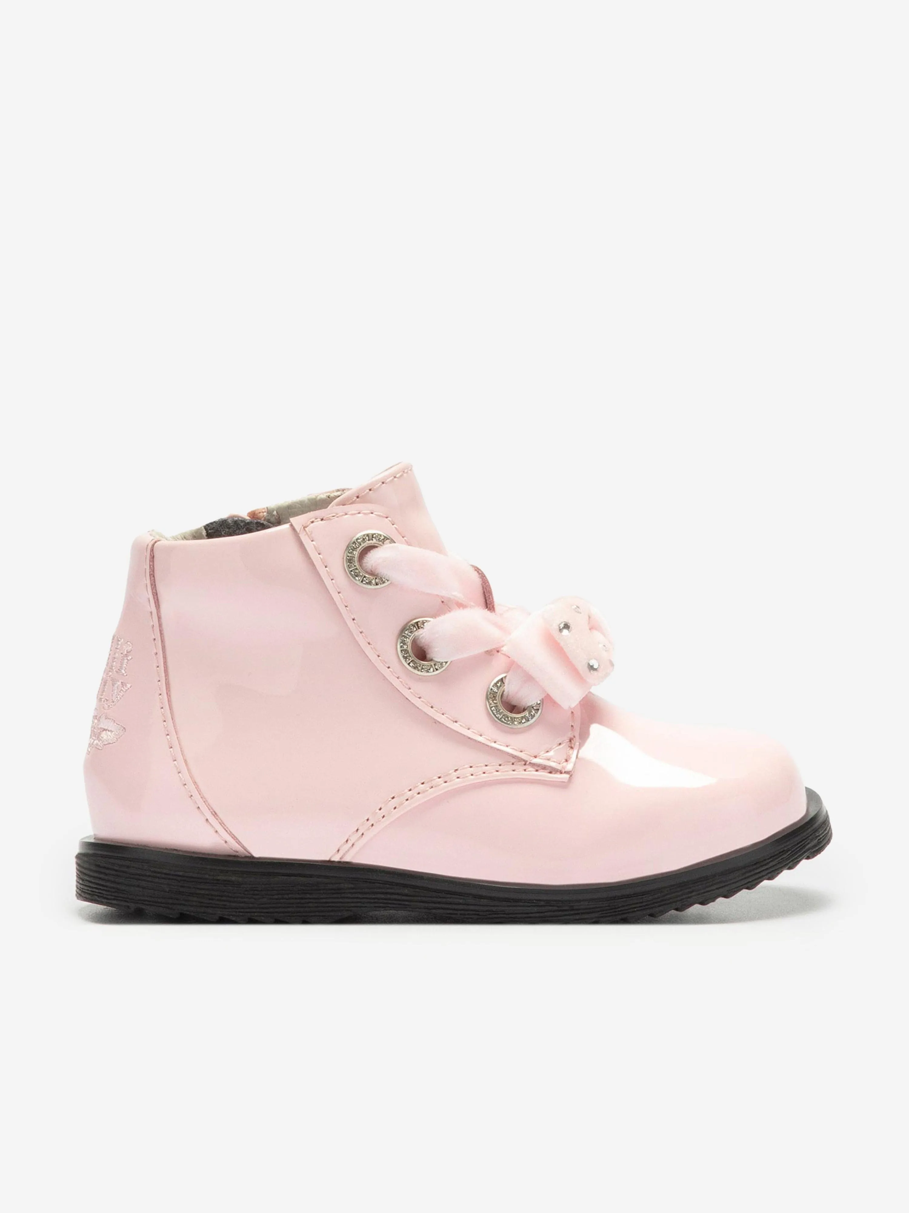 Lelli Kelly Girls Leather Lace Up Boots in Pink