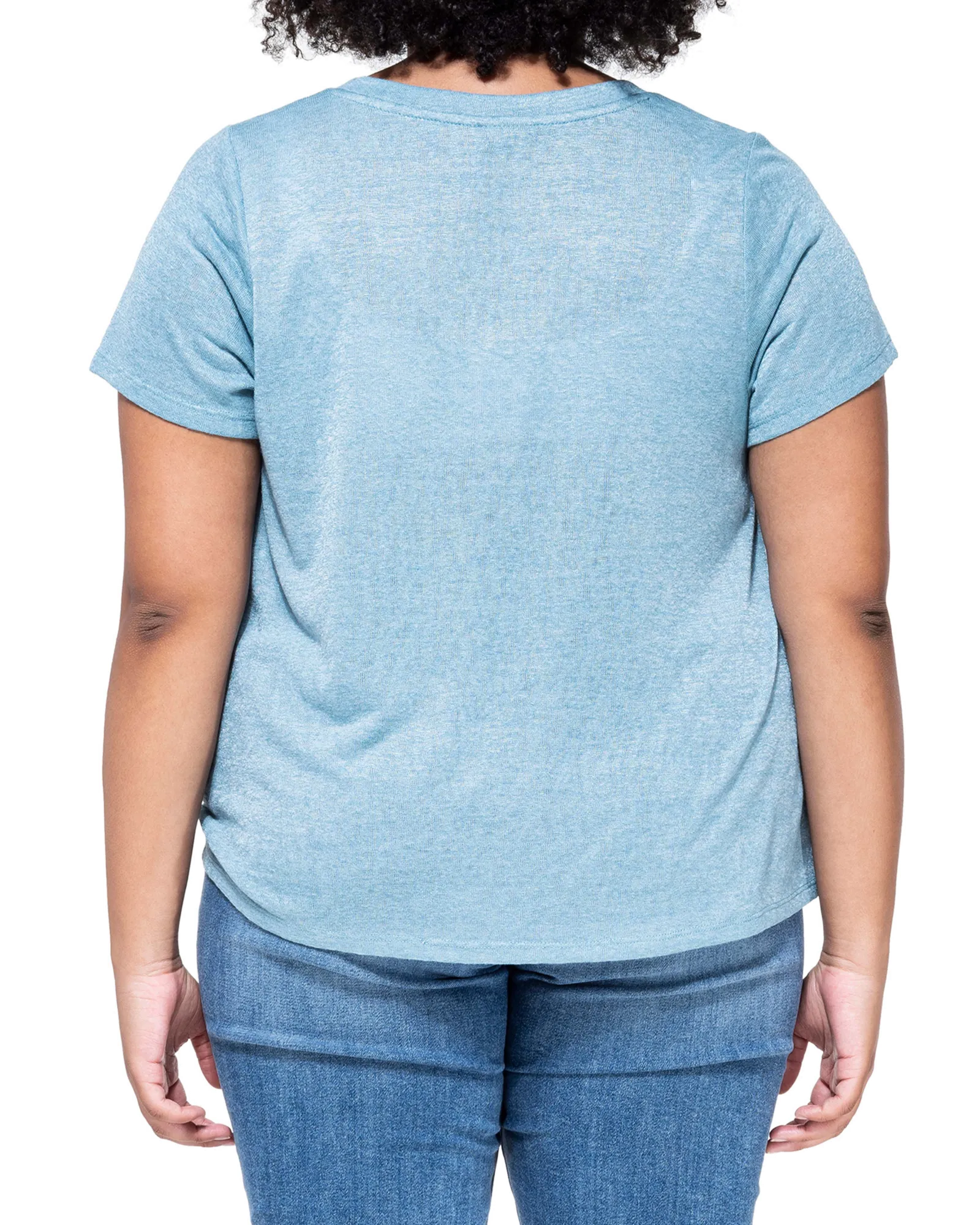 Lia Twist Hem Tee | Light Blue