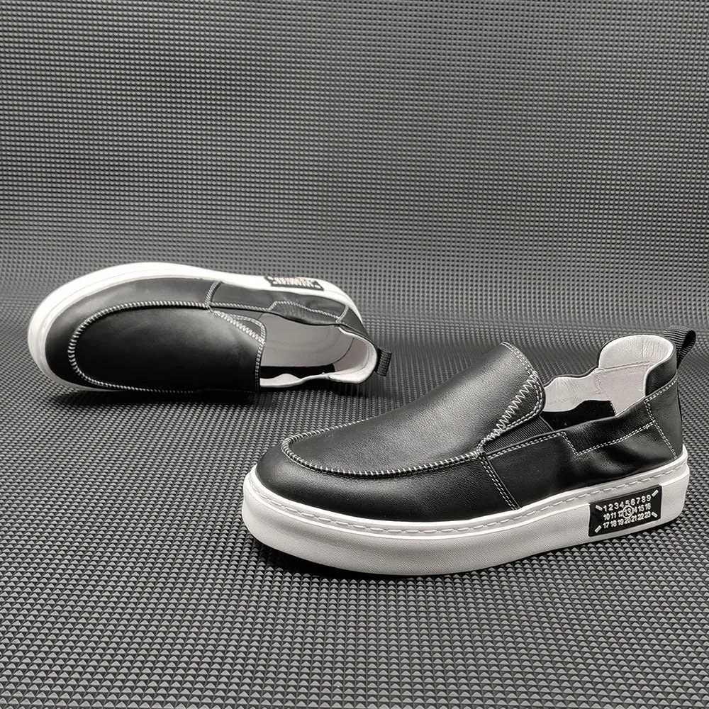 Men Minimalist Leather Soft Flat Loafers