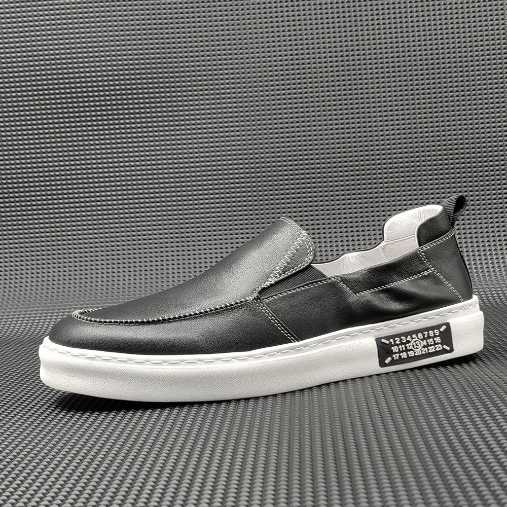 Men Minimalist Leather Soft Flat Loafers