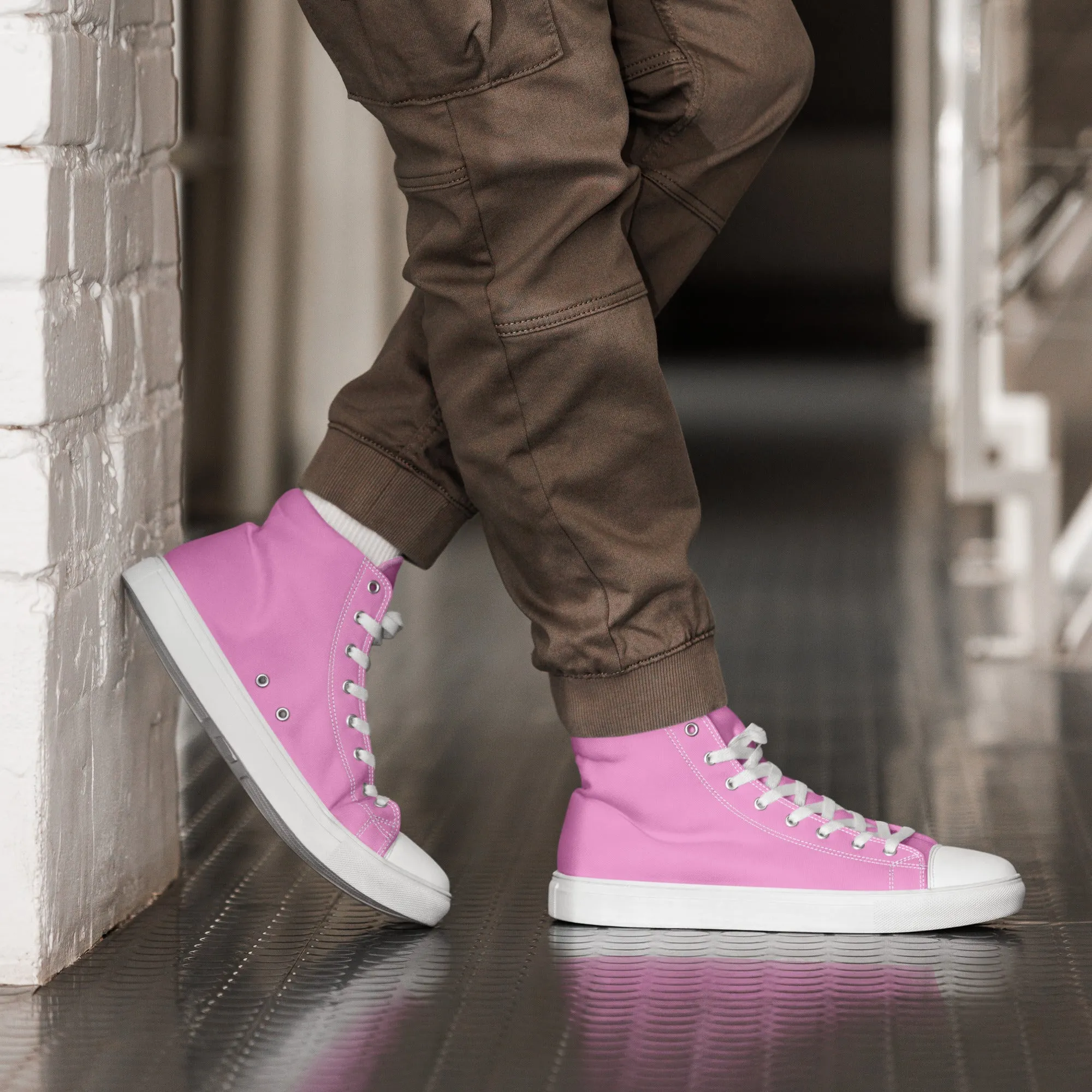 Men’s Pink High Top Shoes