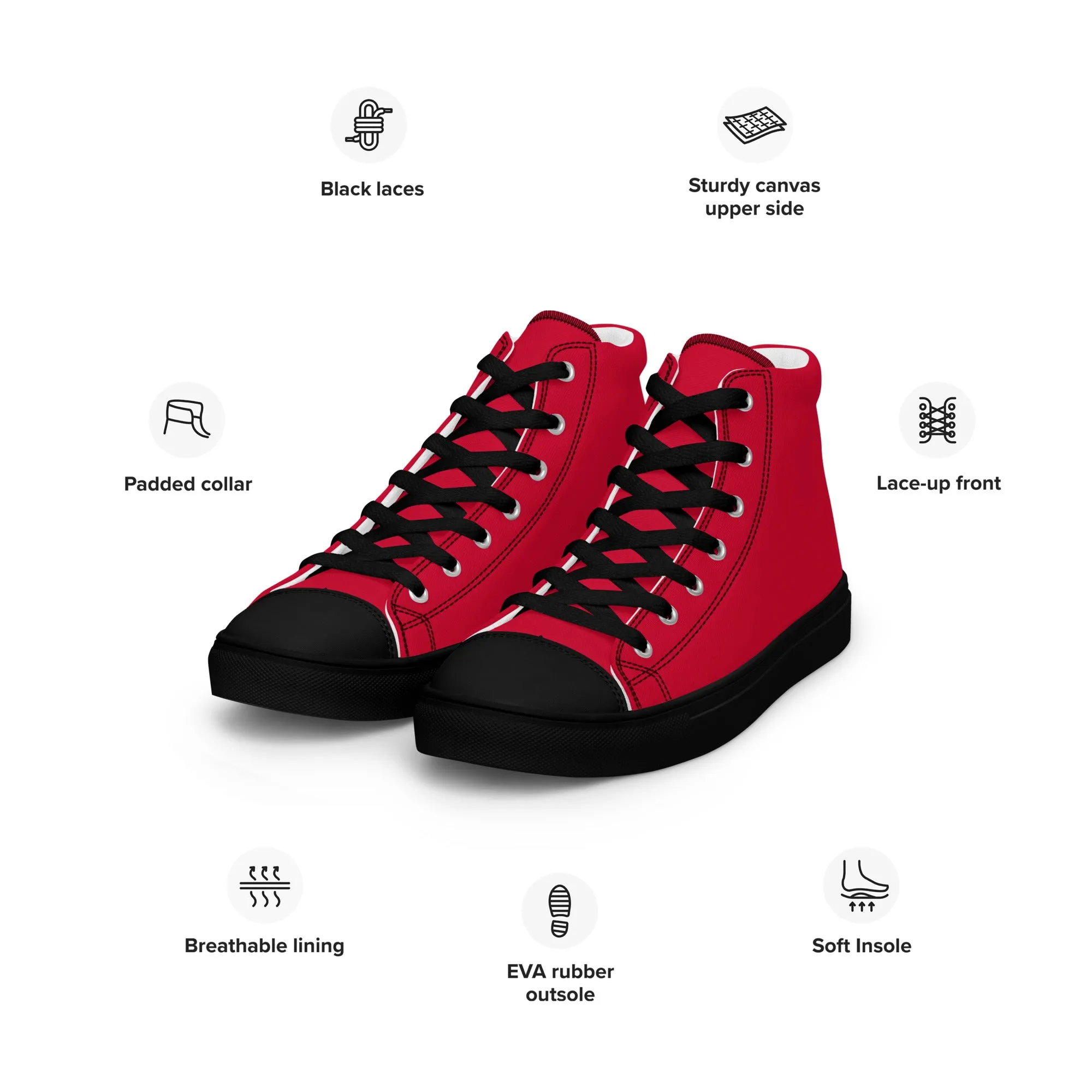 Men’s Red High Top Shoes