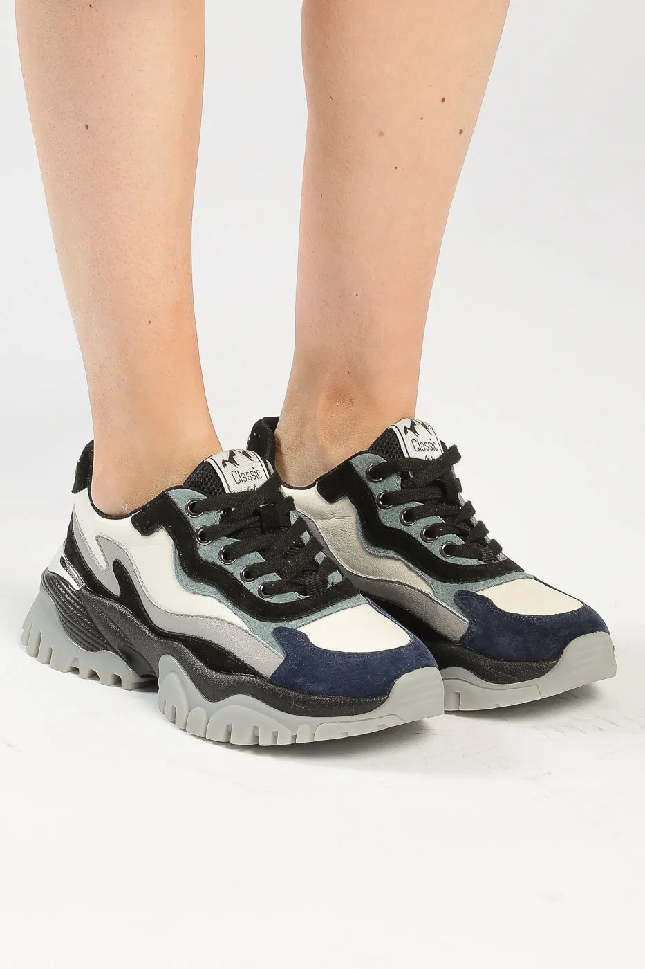 Multi-Panel Chunky Sneakers