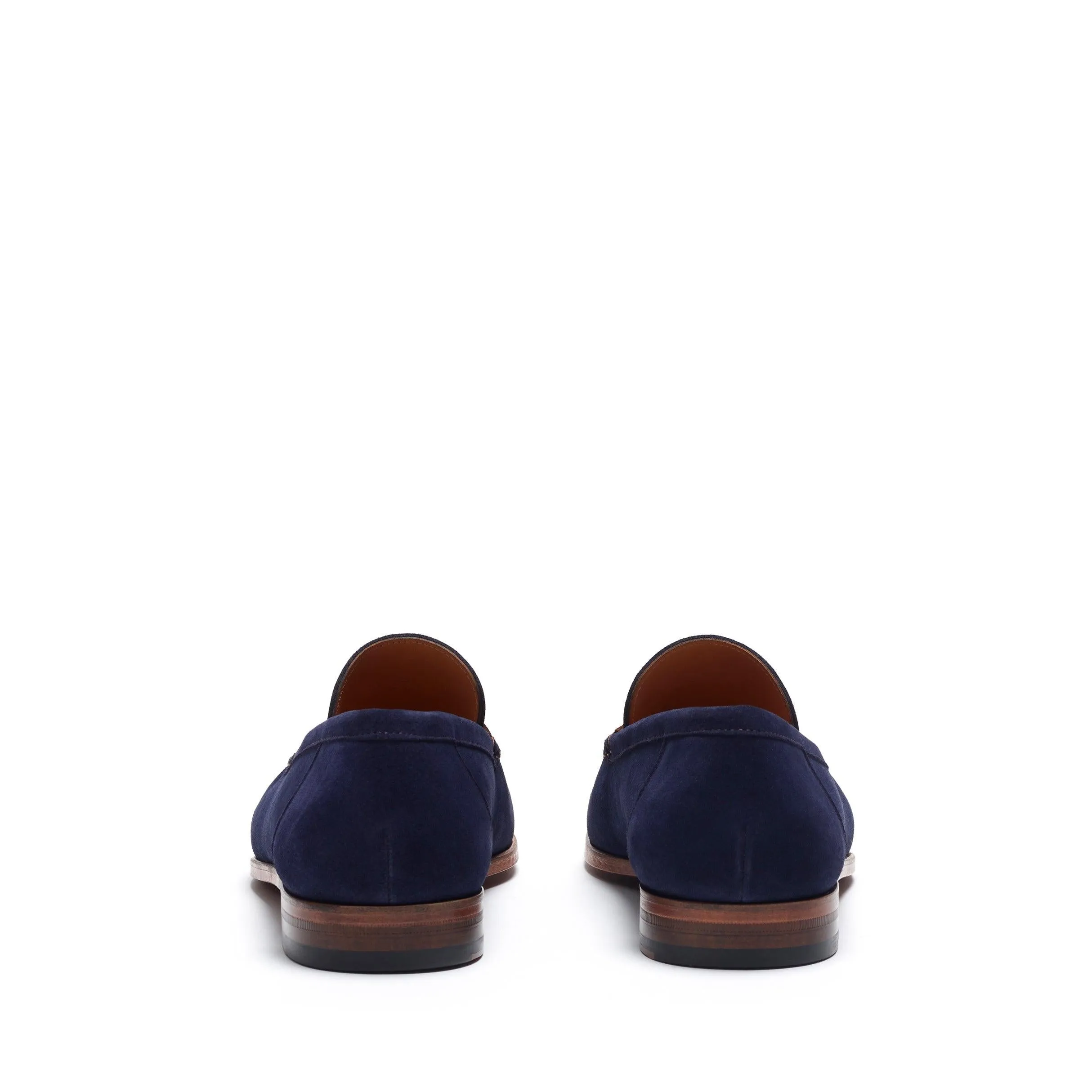 Navy & Brown Suede Penny Moccasin Loafer