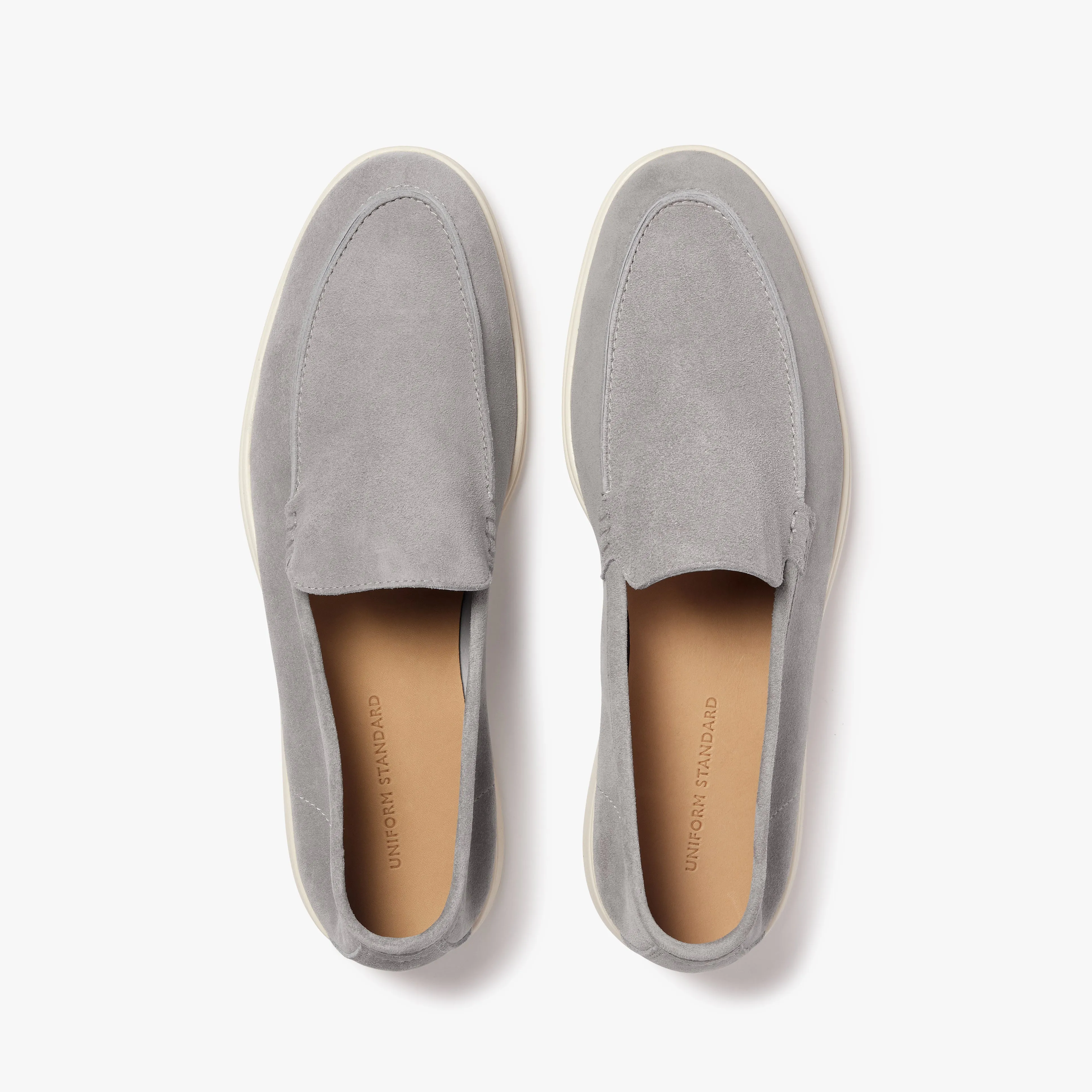 Relaxed Loafer Grey Suede Mens