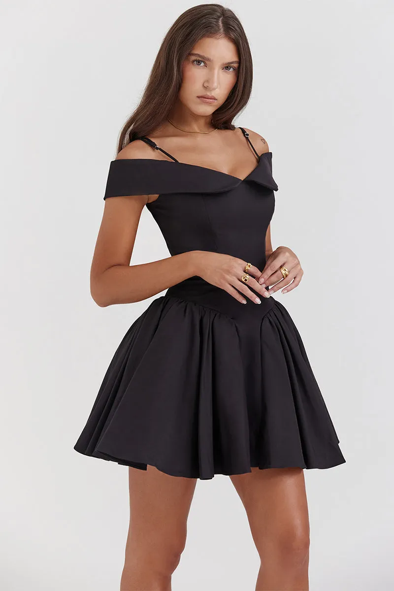 Sabina Off-the-Shoulder Graceful Mini Dress