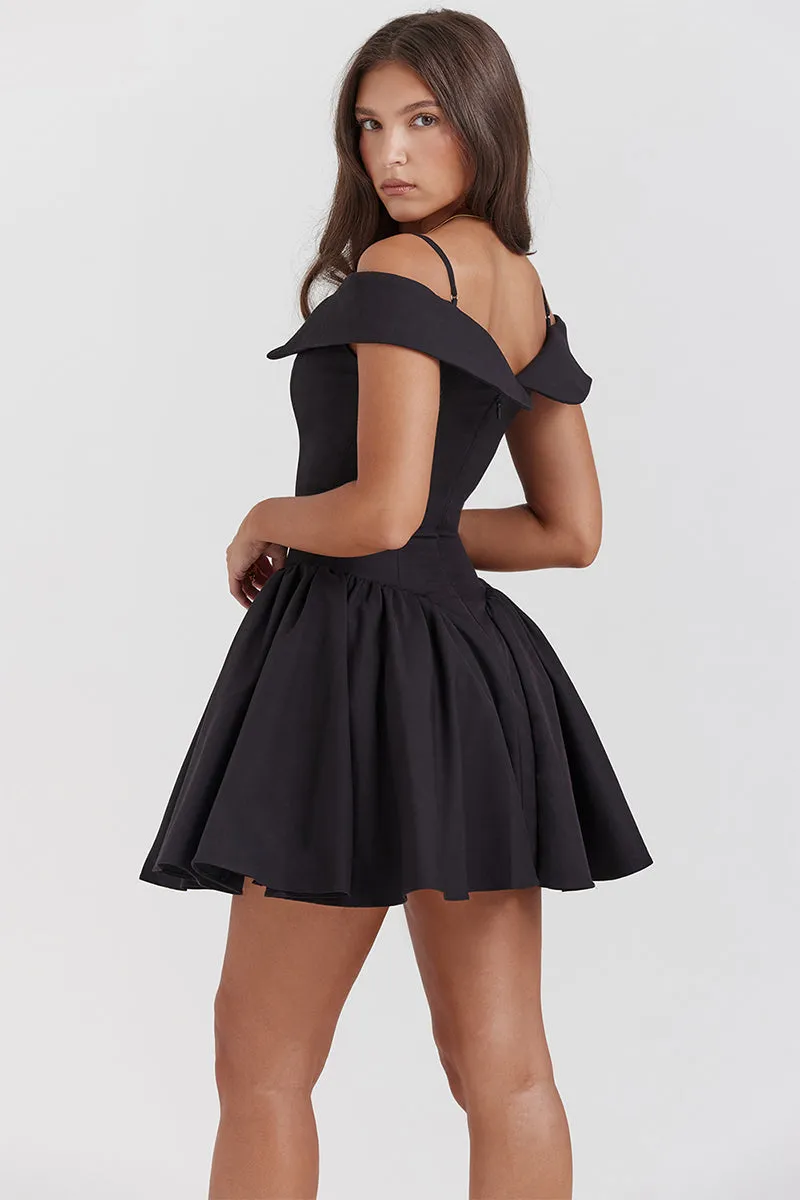 Sabina Off-the-Shoulder Graceful Mini Dress