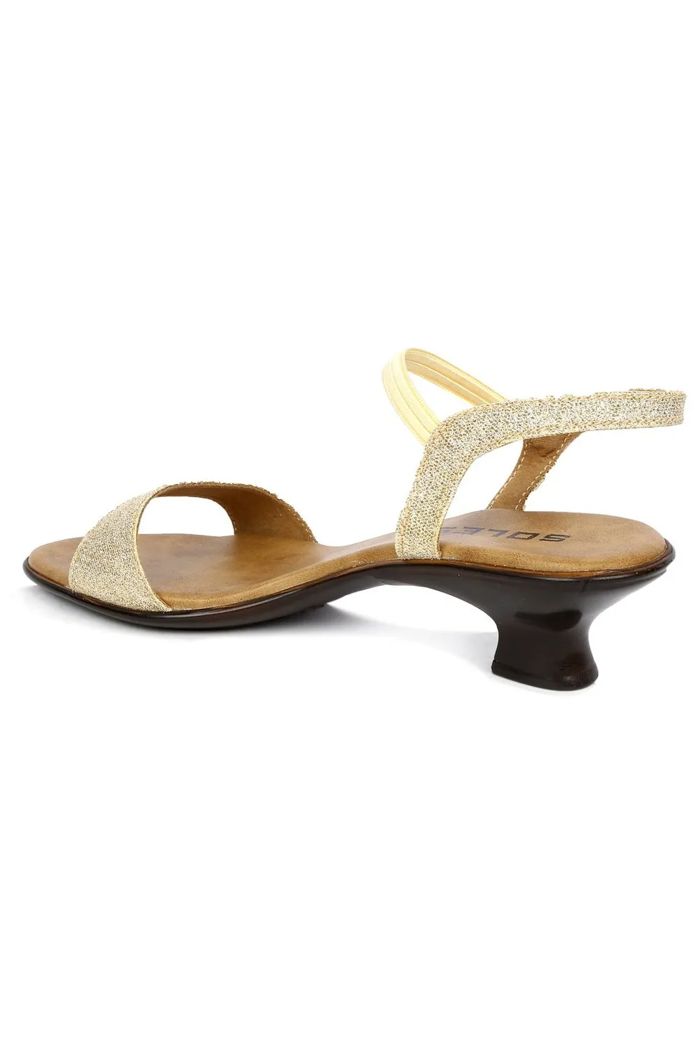 SOLES Glamorous Gold Heels Sandals - Shine with Every Step