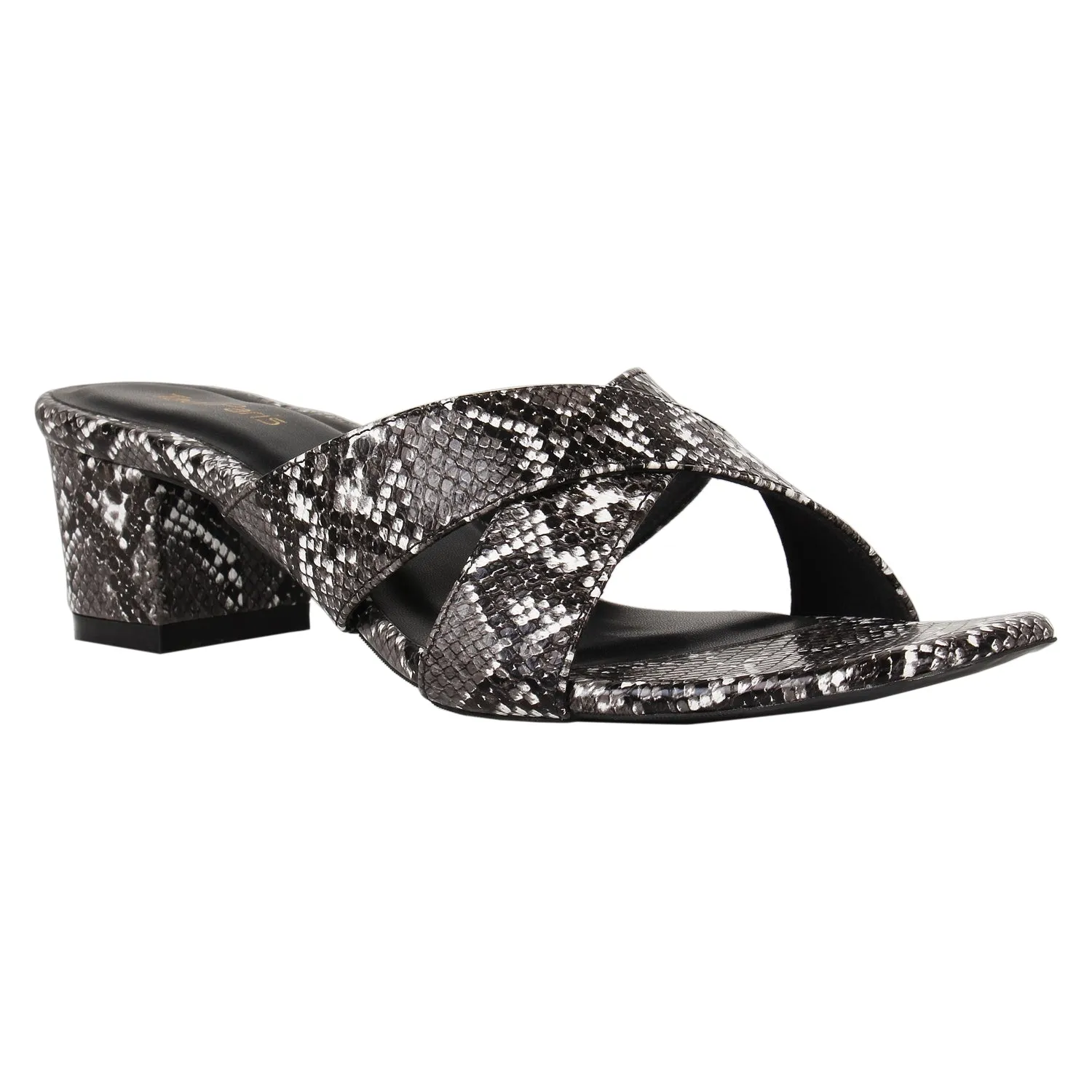 Tao Paris Kim 10018-01 Black Patterned Heels