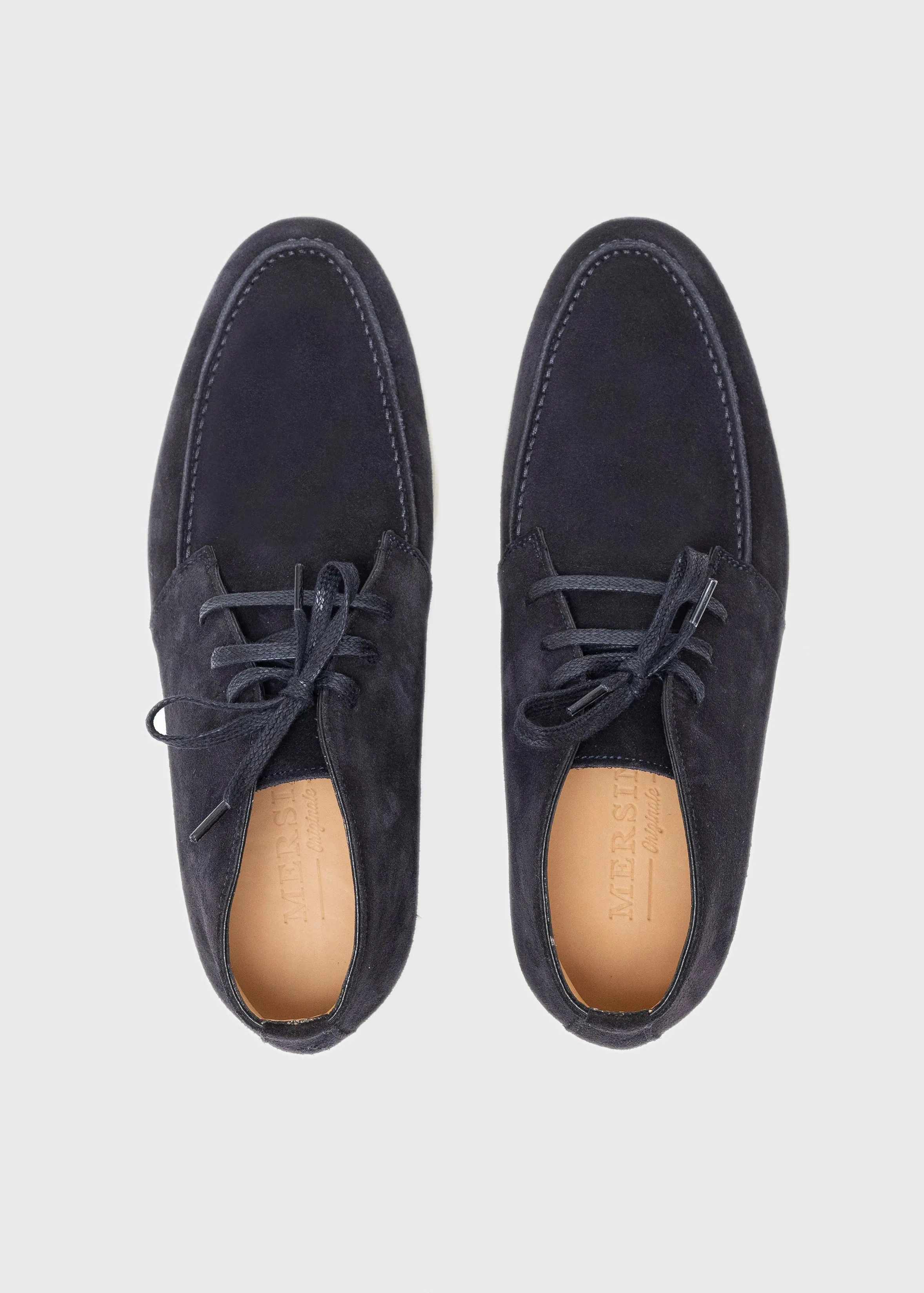 The Mersino Navy Blue Desert Boot