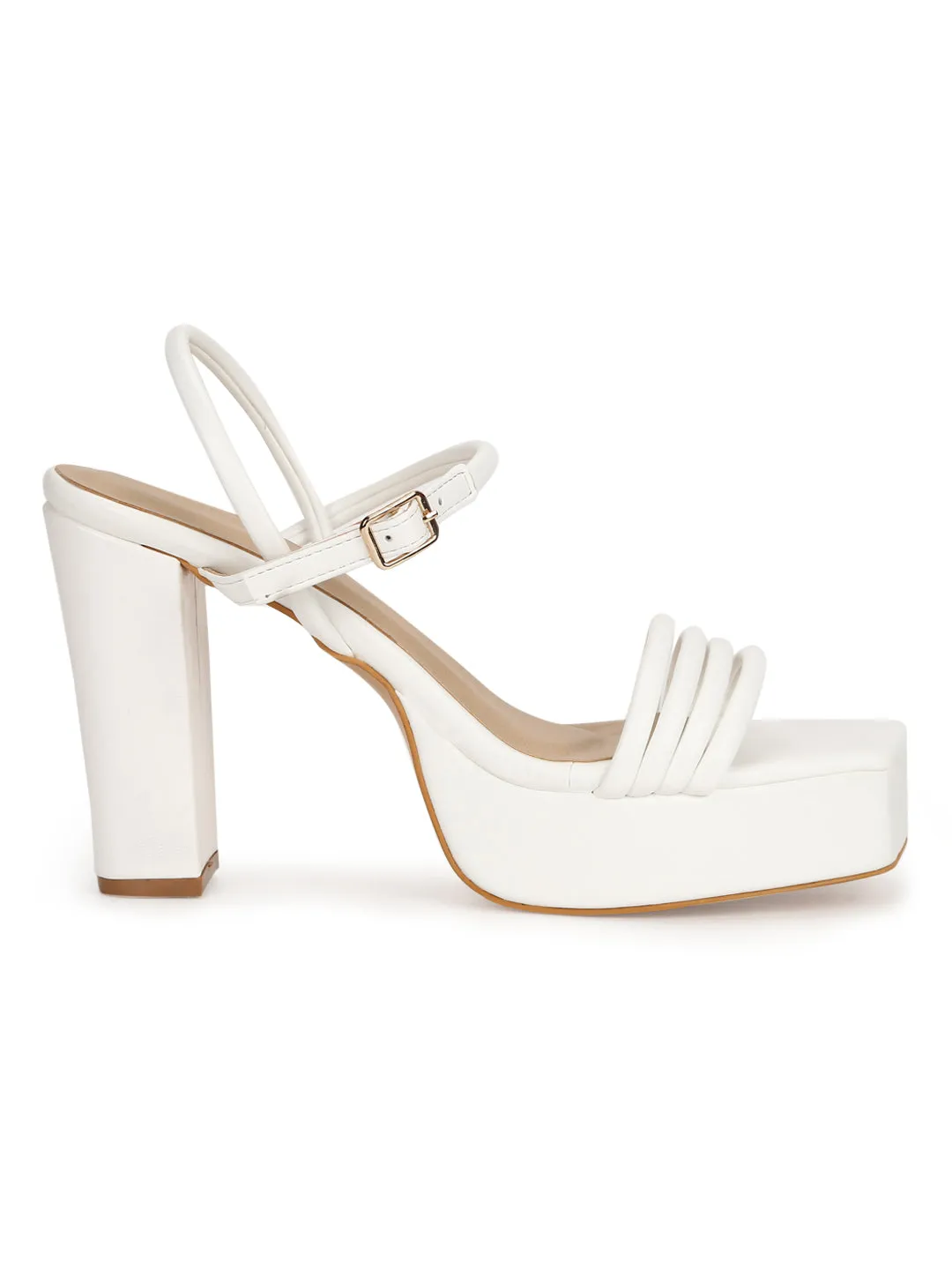 White PU Strappy Platform Heel Sandals (TC-SLC-B61-WHT)