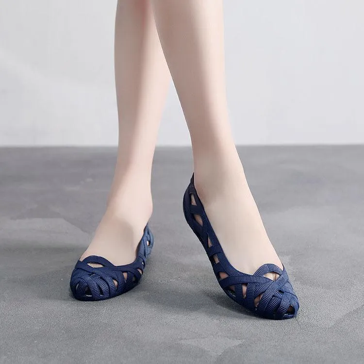 Women fashion hollow breathable flat summer beach sandals