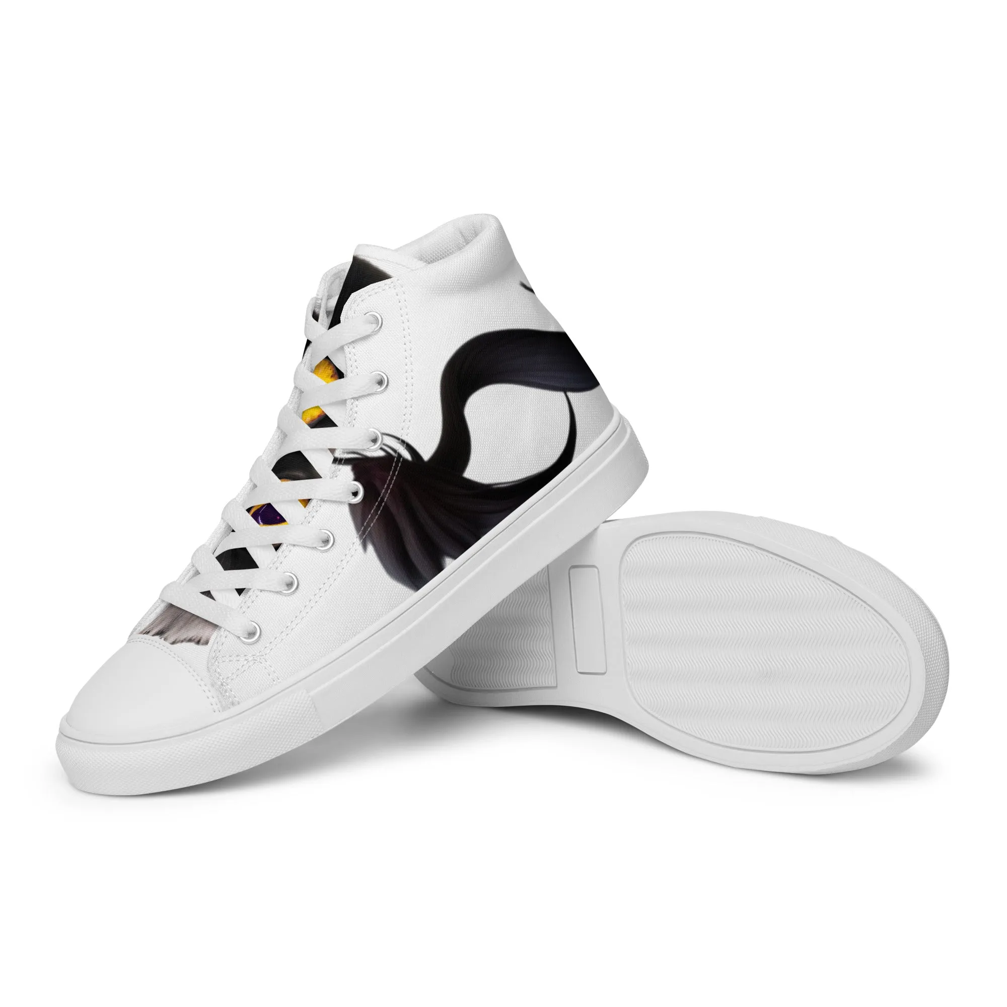 Women’s high top canvas shoes Black Cat